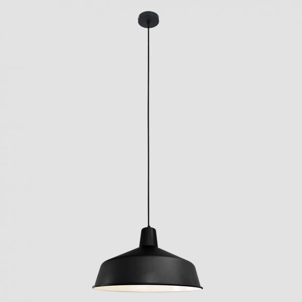 Industrielle Pendelleuchte Blackmoon Schwarz Ø 40 Cm – Bild 11