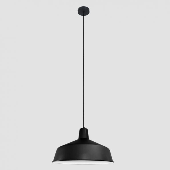 Industrielle Pendelleuchte Blackmoon Schwarz Ø 40 Cm – Bild 12