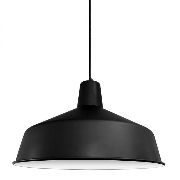 Industrielle Pendelleuchte Blackmoon Schwarz Ø 40 Cm – Bild 6