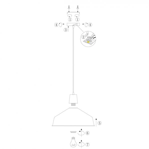 Industrielle Pendelleuchte Blackmoon Schwarz Ø 40 Cm – Bild 8