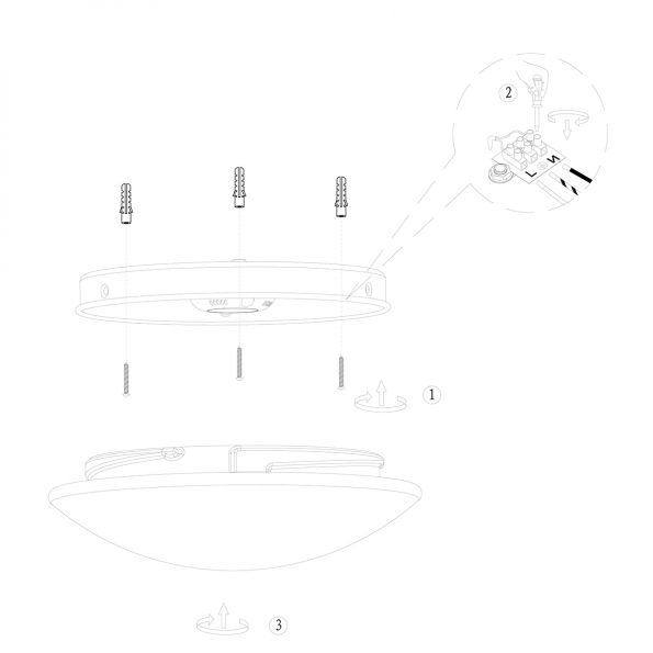 Industrielle Deckenleuchte Ceiling And Wall Weiß Ø 25 Cm – Bild 7