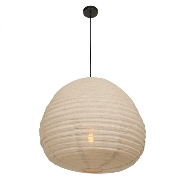 Industrielle Pendelleuchte Bangalore Beige Ø 70 Cm – Bild 4