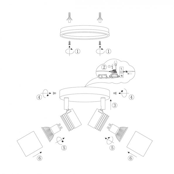 Industrielle Spot Upround LED Stahl Ø 24 Cm – Bild 7