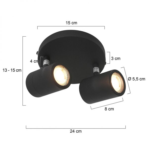 Industrielle Spot Upround LED Schwarz Ø 24 Cm – Bild 6