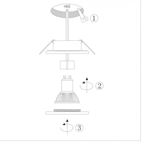 Industrielle Spot Pelite Spot Stahl Ø 8,5 Cm – Bild 7