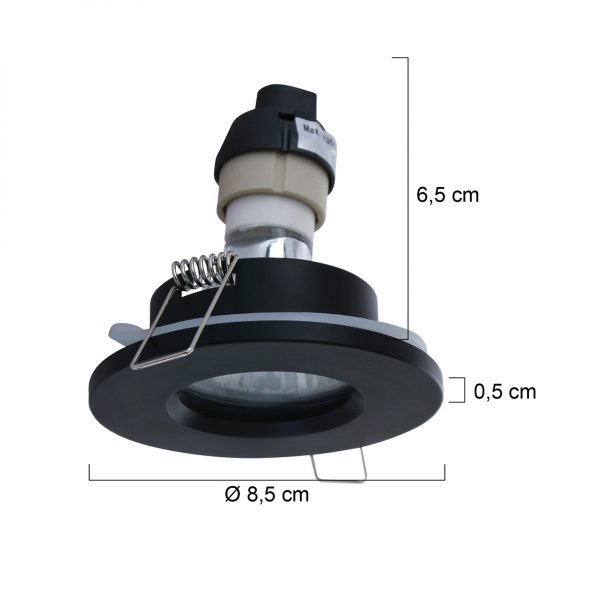 Industrielle Spot Pelite Spot Schwarz Ø 8,5 Cm – Bild 5