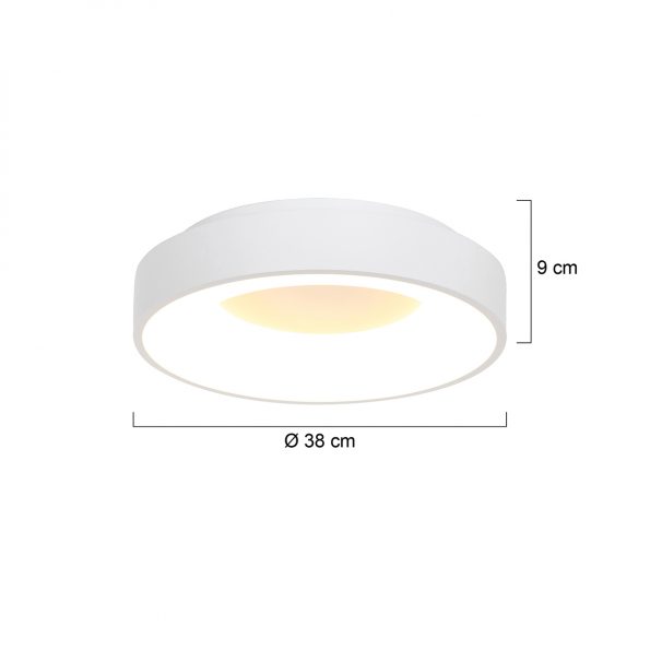 Industrielle Deckenleuchte Ringlede Weiß Ø 38 Cm – Bild 8