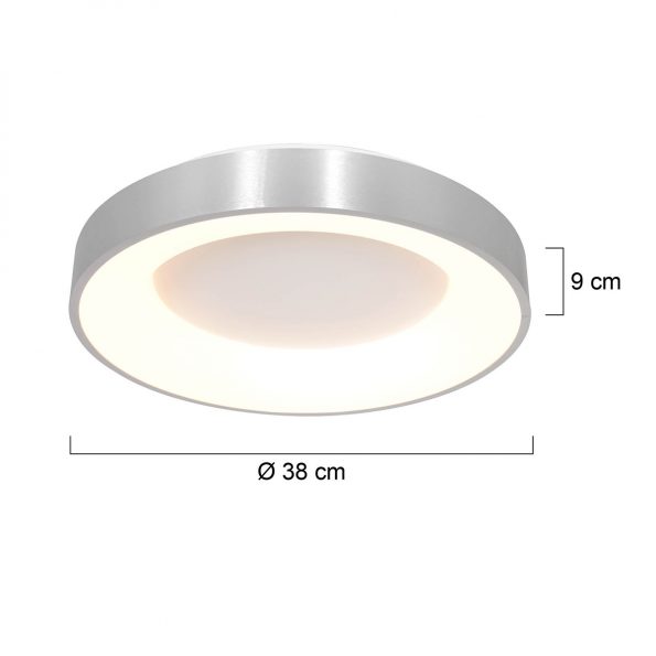 Industrielle Deckenleuchte Ringlede Silber Ø 38 Cm – Bild 8