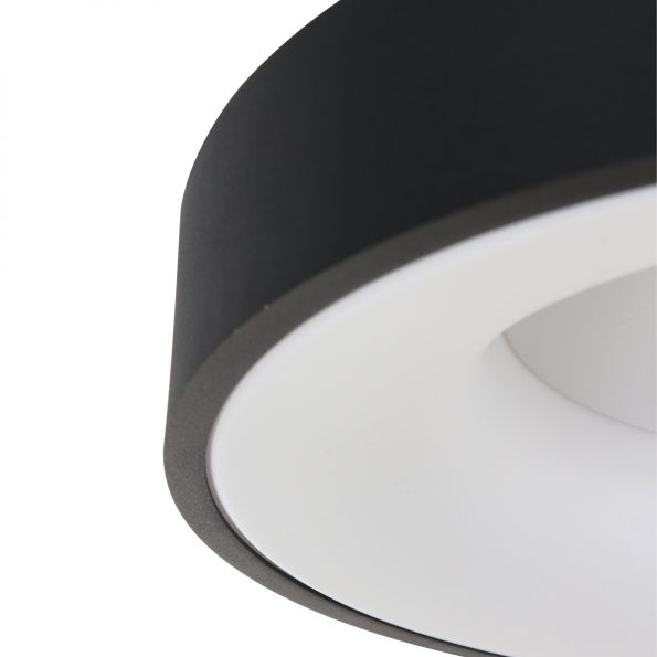 Industrielle Deckenleuchte Ringlede Schwarz Ø 38 Cm – Bild 6
