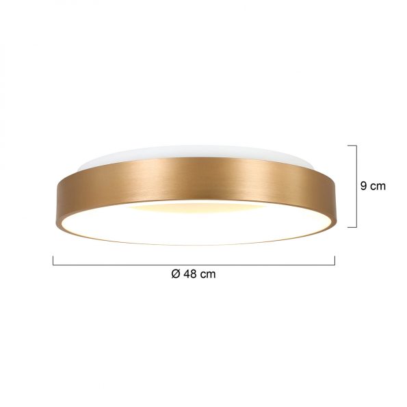 Industrielle Deckenleuchte Ringlede Gold Ø 48 Cm – Bild 7