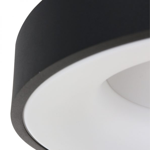 Industrielle Deckenleuchte Ringlede Schwarz Ø 48 Cm – Bild 6