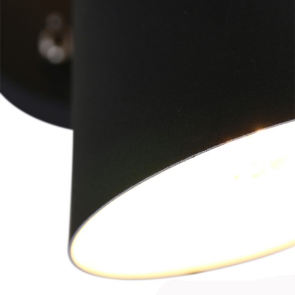 Industrielle Wandleuchte Fastlåst Schwarz – Bild 5