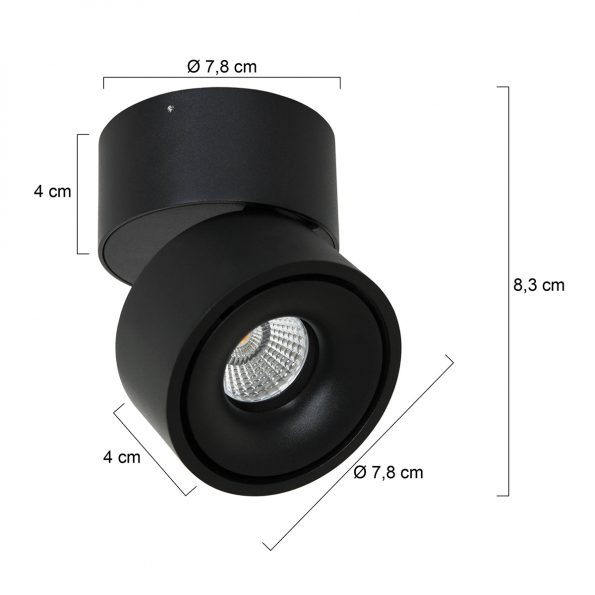 Industrielle Spot Fez Black Schwarz Ø 7,8 Cm – Bild 7