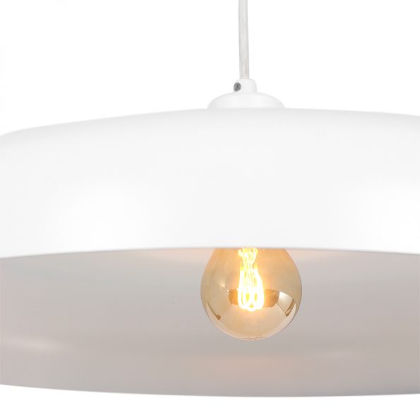 Industrielle Pendelleuchte Krisip Weiß Ø 50 Cm – Bild 4