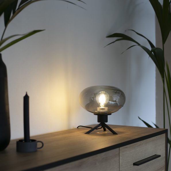 Industrielle Tischlampe Reflexion Schwarz Ø 22 Cm – Bild 4