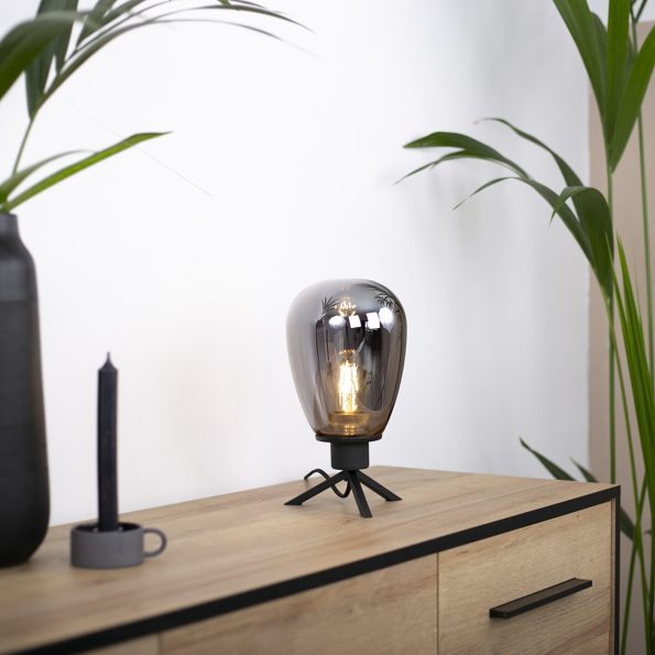 Industrielle Tischlampe Reflexion Schwarz Ø 15 Cm – Bild 3