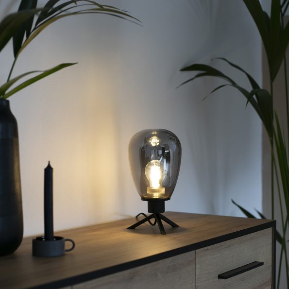 Industrielle Tischlampe Reflexion Schwarz Ø 15 Cm – Bild 4