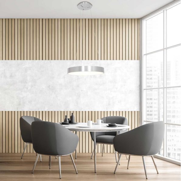 Industrielle Pendelleuchte Ringlede Silber Ø 48 Cm – Bild 15
