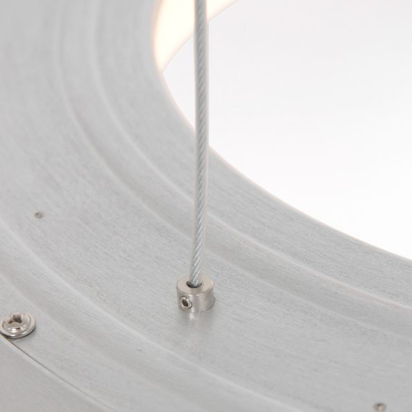 Industrielle Pendelleuchte Ringlede Silber Ø 48 Cm – Bild 5