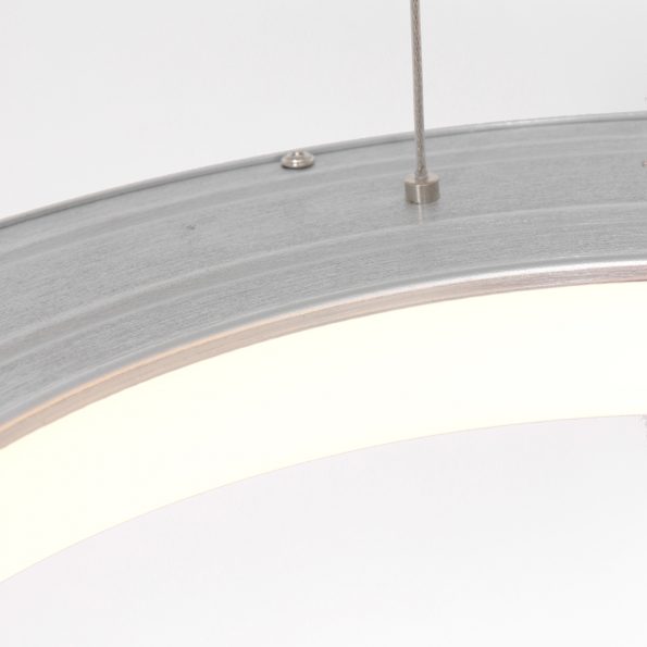 Industrielle Pendelleuchte Ringlede Silber Ø 48 Cm – Bild 6