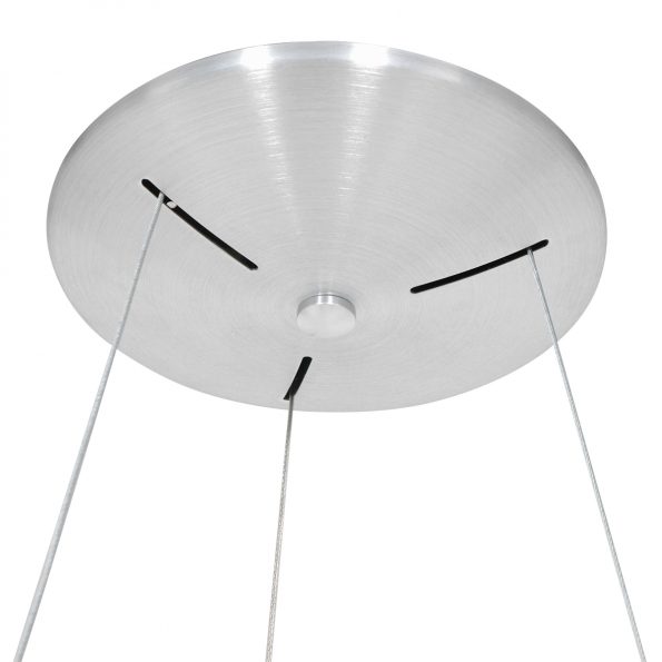 Industrielle Pendelleuchte Ringlede Silber Ø 48 Cm – Bild 7