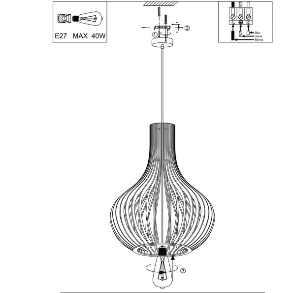 Industrielle Pendelleuchte Smukt Natürlich Ø 50 Cm – Bild 10