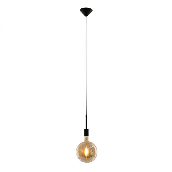 Industrielle Pendelleuchte Minimalics Schwarz Ø 10 Cm – Bild 2
