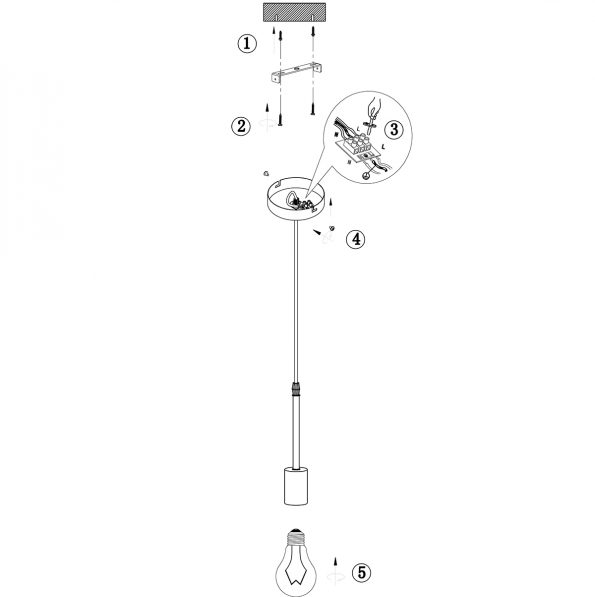 Industrielle Pendelleuchte Minimalics Schwarz Ø 10 Cm – Bild 8