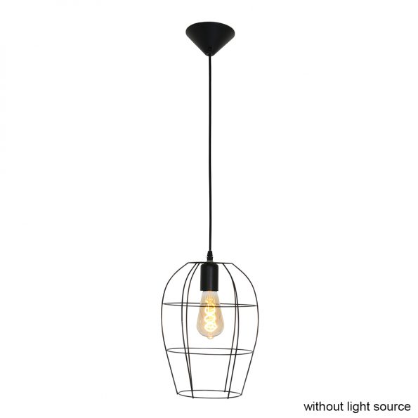 Industrielle Pendelleuchte Minimalics Schwarz Ø 15 Cm – Bild 2