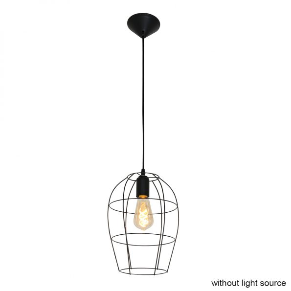 Industrielle Pendelleuchte Minimalics Schwarz Ø 15 Cm – Bild 9