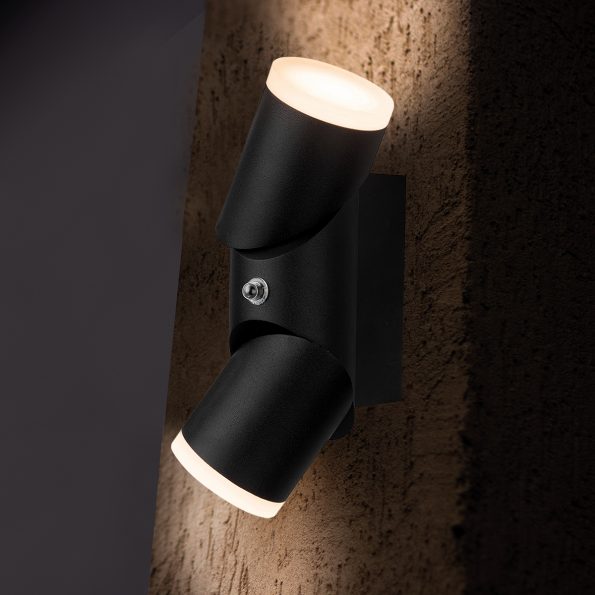 Industrielle Wandlampe Samar Schwarz – Bild 3