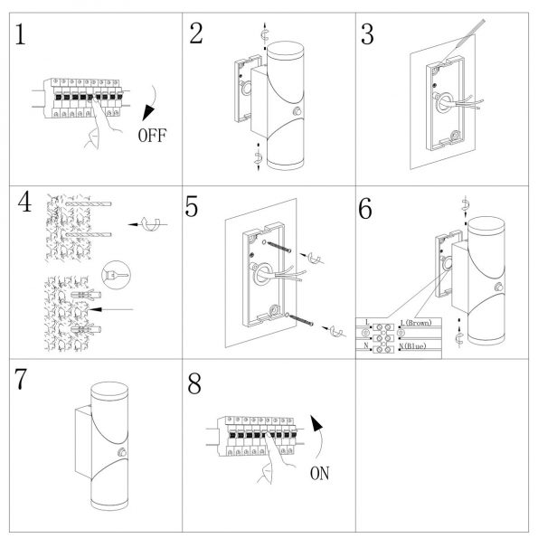 Industrielle Wandlampe Samar Schwarz – Bild 8