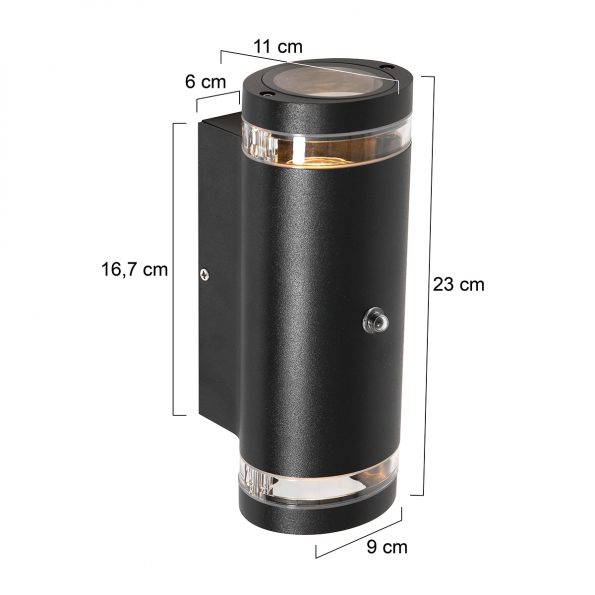 Industrielle Außenleuchte Buitenlampen Schwarz – Bild 8