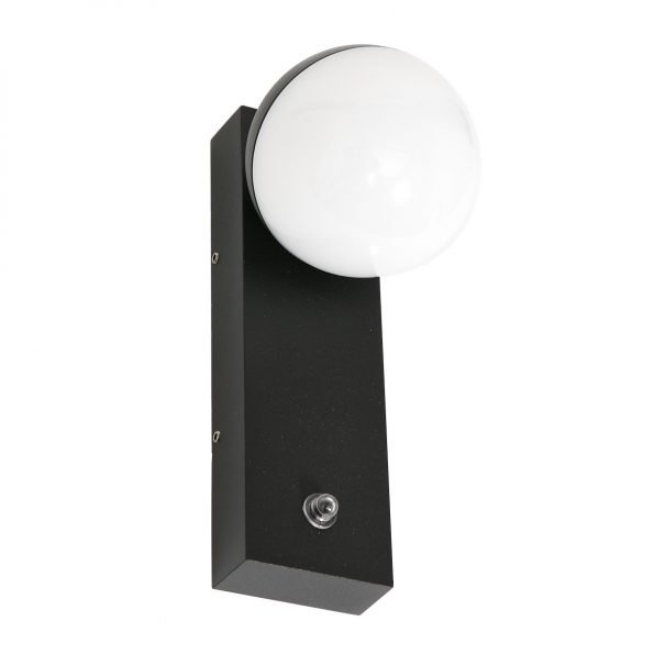 Industrie Wandlampe Simara Schwarz – Bild 2