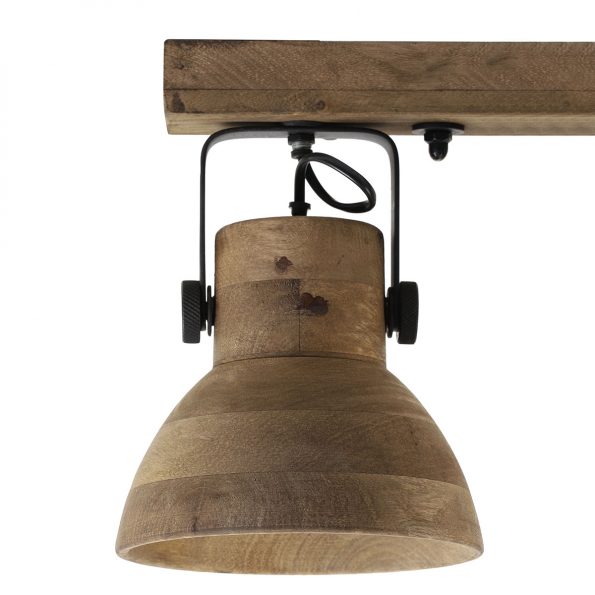 Industrie Deckenlampe Ilanio Holz – Bild 3