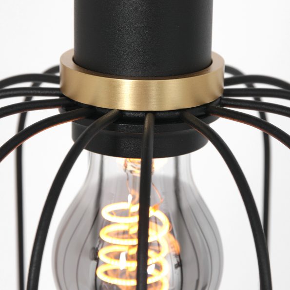 Industrielle Pendelleuchte Aureole Schwarz Ø 17 Cm – Bild 6