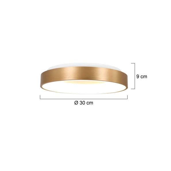 Industrielle Deckenleuchte Ringlede Gold Ø 30 Cm – Bild 6