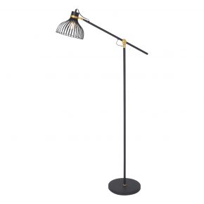 Industriell Stehlampe Schwarz-3091ZW