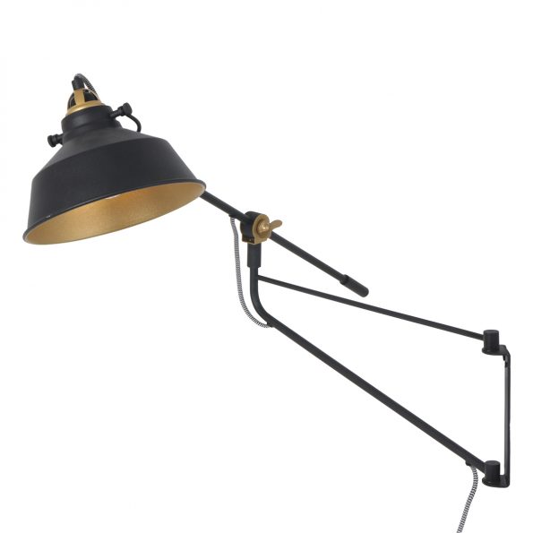 Industrielle Wandleuchte Nove Schwarz – Bild 2
