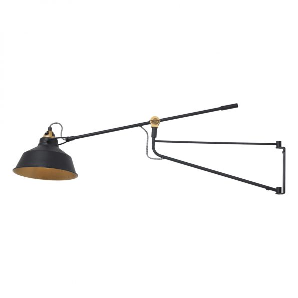 Industrielle Wandleuchte Nove Schwarz – Bild 7