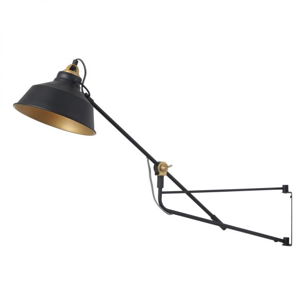 Industrielle Wandleuchte Nove Schwarz – Bild 8
