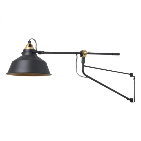 Industrielle Wandleuchte Nove Schwarz – Bild 3