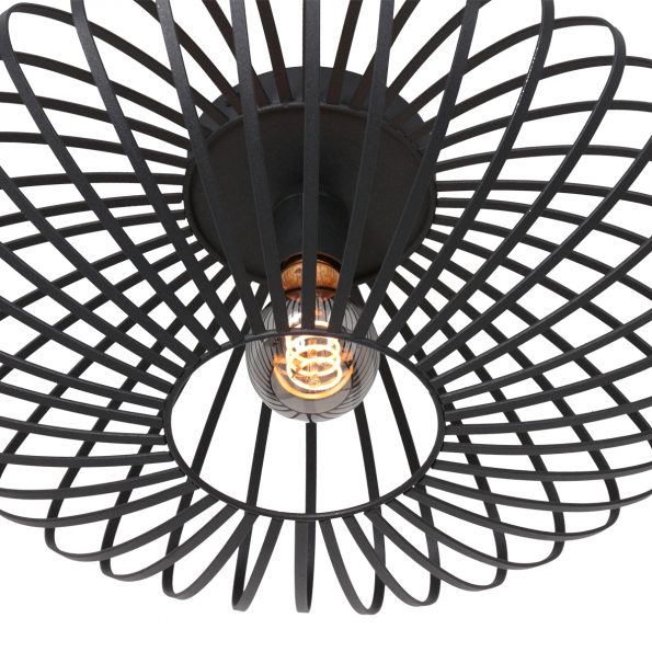 Industrielle Deckenleuchte Dunbar Schwarz Ø 40 Cm – Bild 3