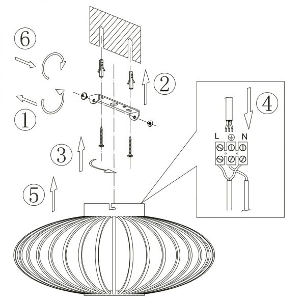 Industrielle Deckenleuchte Dunbar Schwarz Ø 40 Cm – Bild 7