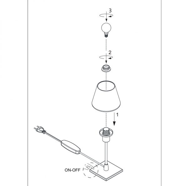 Industrie Tischlampe Ancilla Transparent – Bild 7