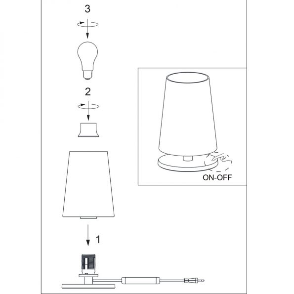 Industrielle Tischlampe Ancilla Schwarz Ø 14,5 Cm – Bild 8