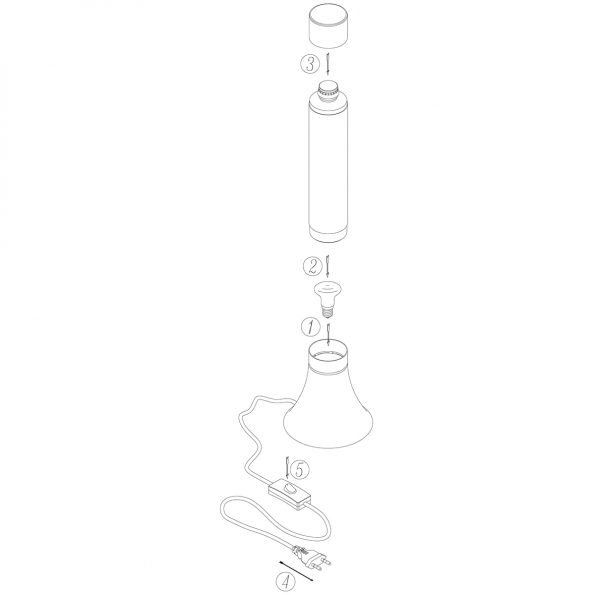 Industrielle Tischlampe Volcan Stahl Ø 14 Cm – Bild 7