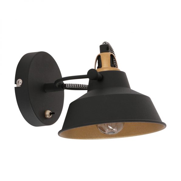 Industrielle Wandleuchte Nove Schwarz – Bild 2
