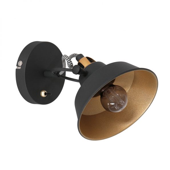 Industrielle Wandleuchte Nove Schwarz – Bild 8