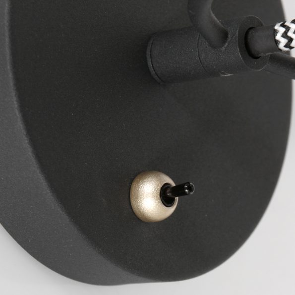 Industrielle Wandleuchte Nove Schwarz – Bild 10